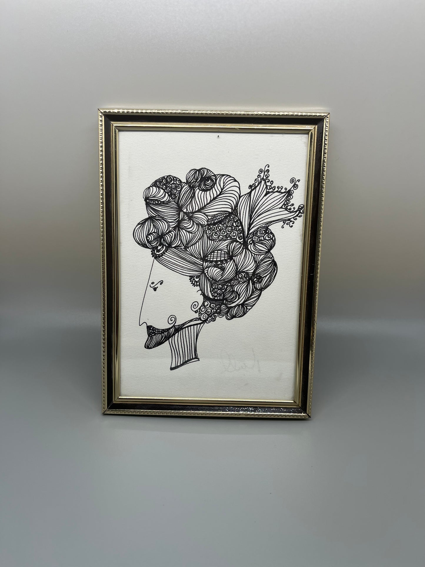 Mantri (ii) - Framed Drawing (5x7 in)