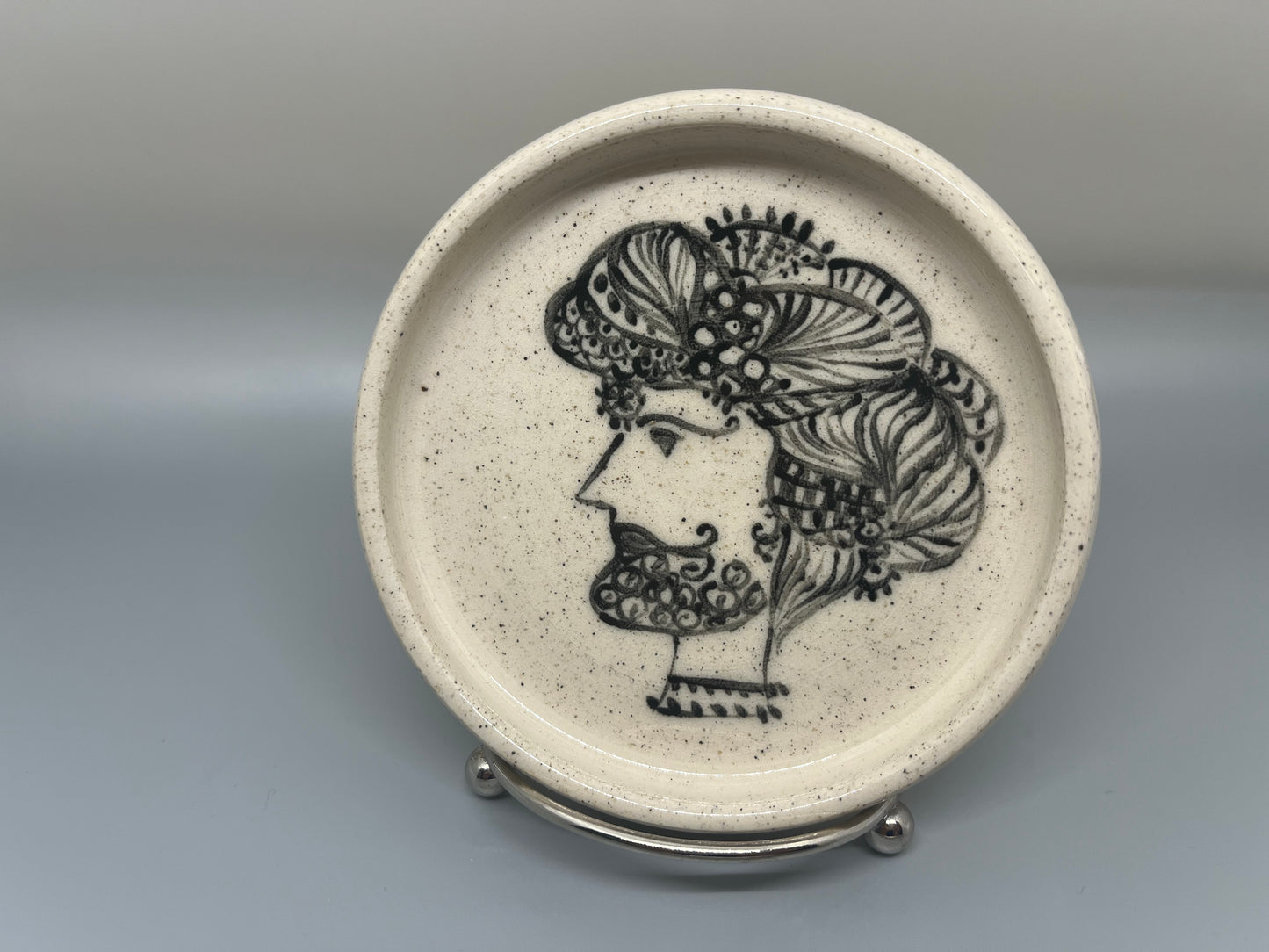 Samrat (ii) - Ceramic Dish (4.5 in)
