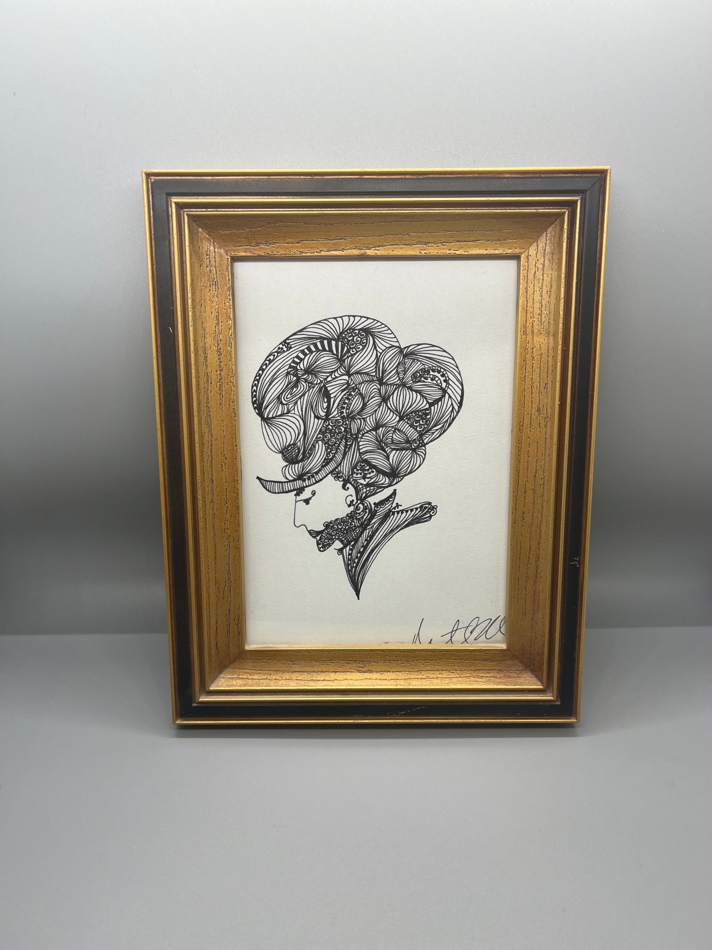 Shinge Shahi (ii) - Framed Drawing (5x7 in)