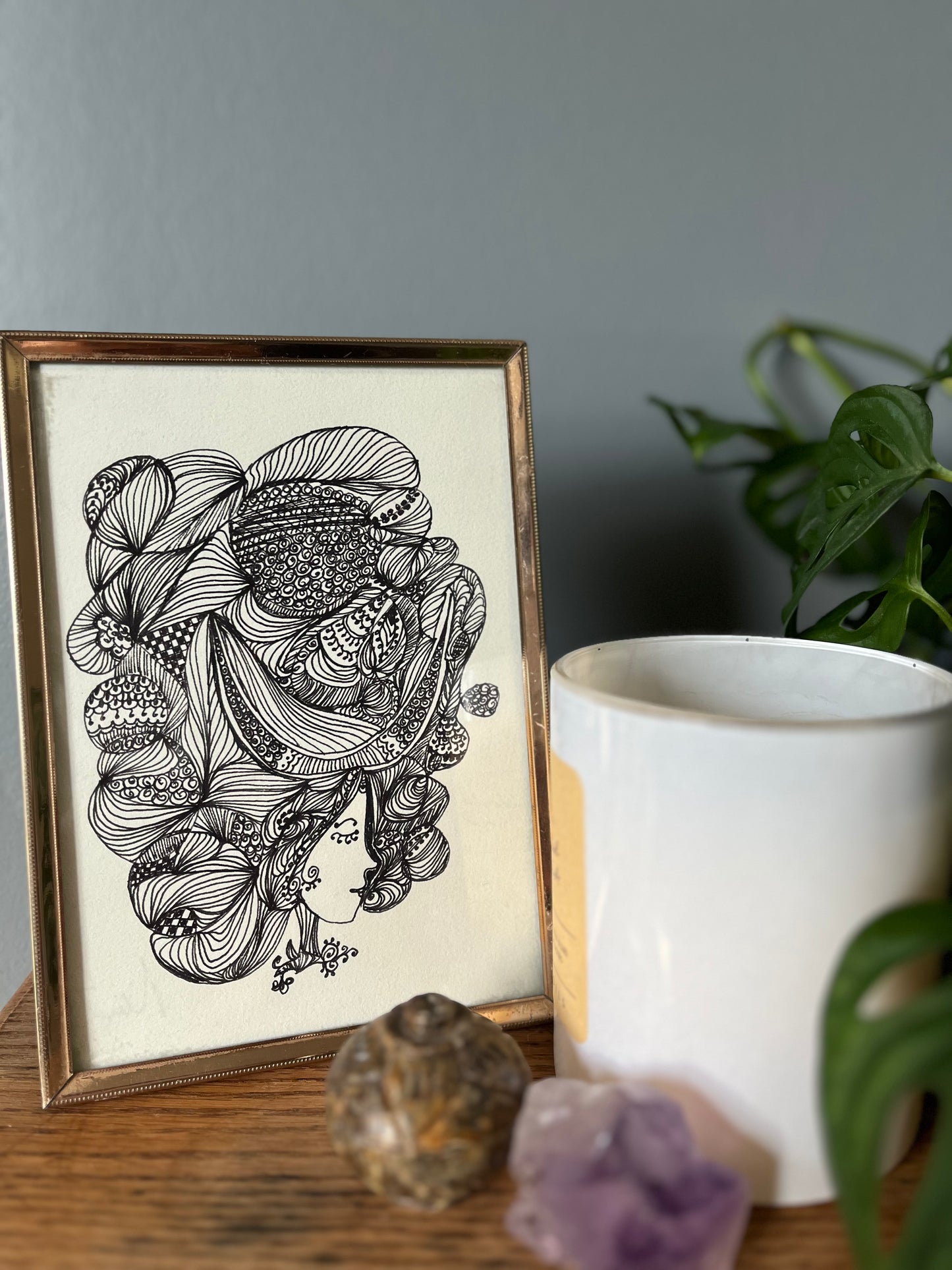 Badshahi (i) - Framed Drawing (5x7 in)