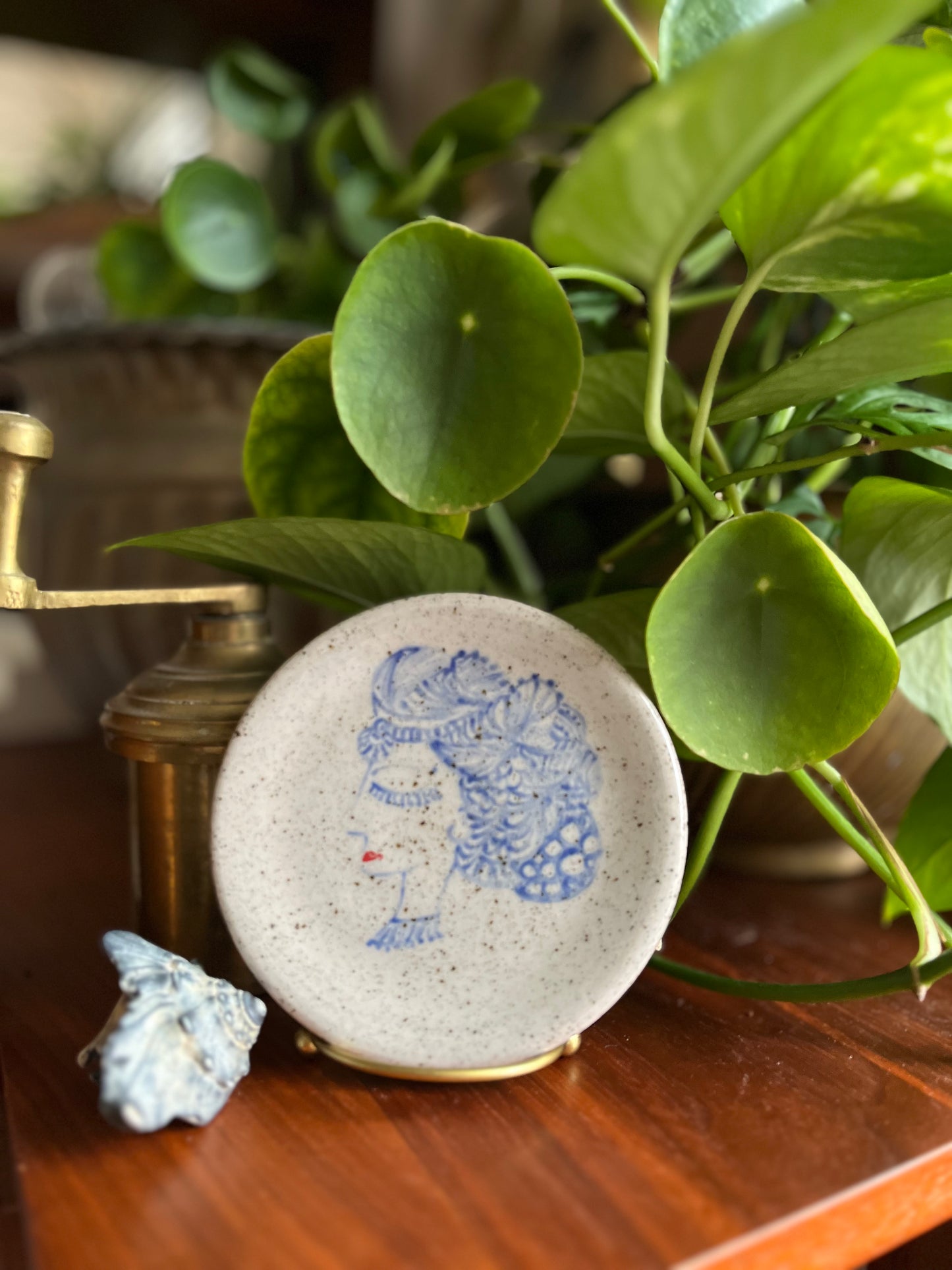 Rangeen (ii) - Ceramic Dish (4 in)
