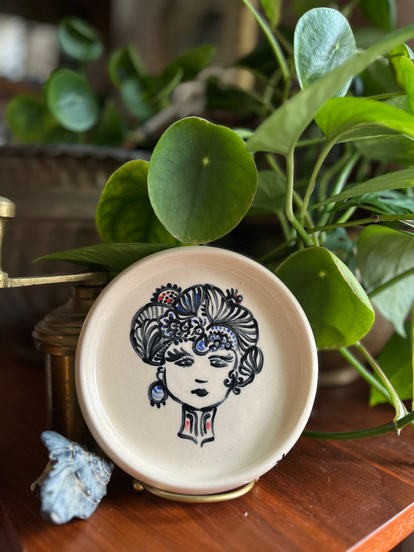Rangeen (iii) - Ceramic Dish (5 in)
